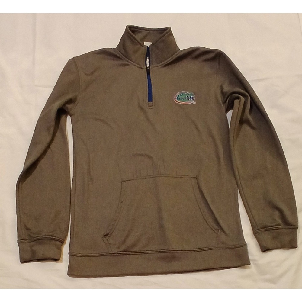Florida Gators Quarter Zip Pullover Sweatshirt Knights Apparel Mens Small Gray‎